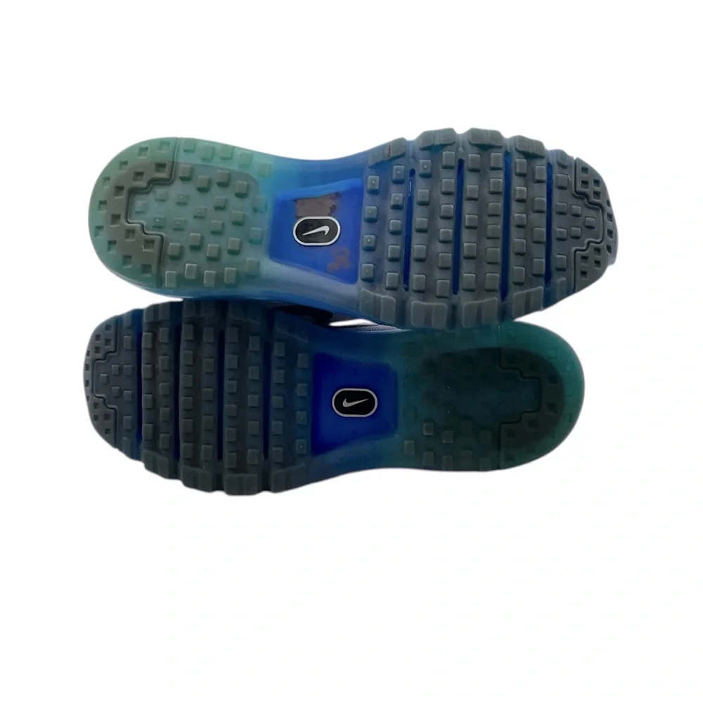 Nike‎ Blue and Green Sneakers with Grid Sole Traction size 8.5